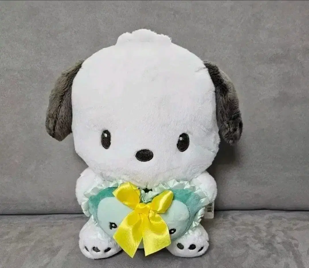정품 산리오 포차코 하트쿠션 봉제 25cm 중형 인형