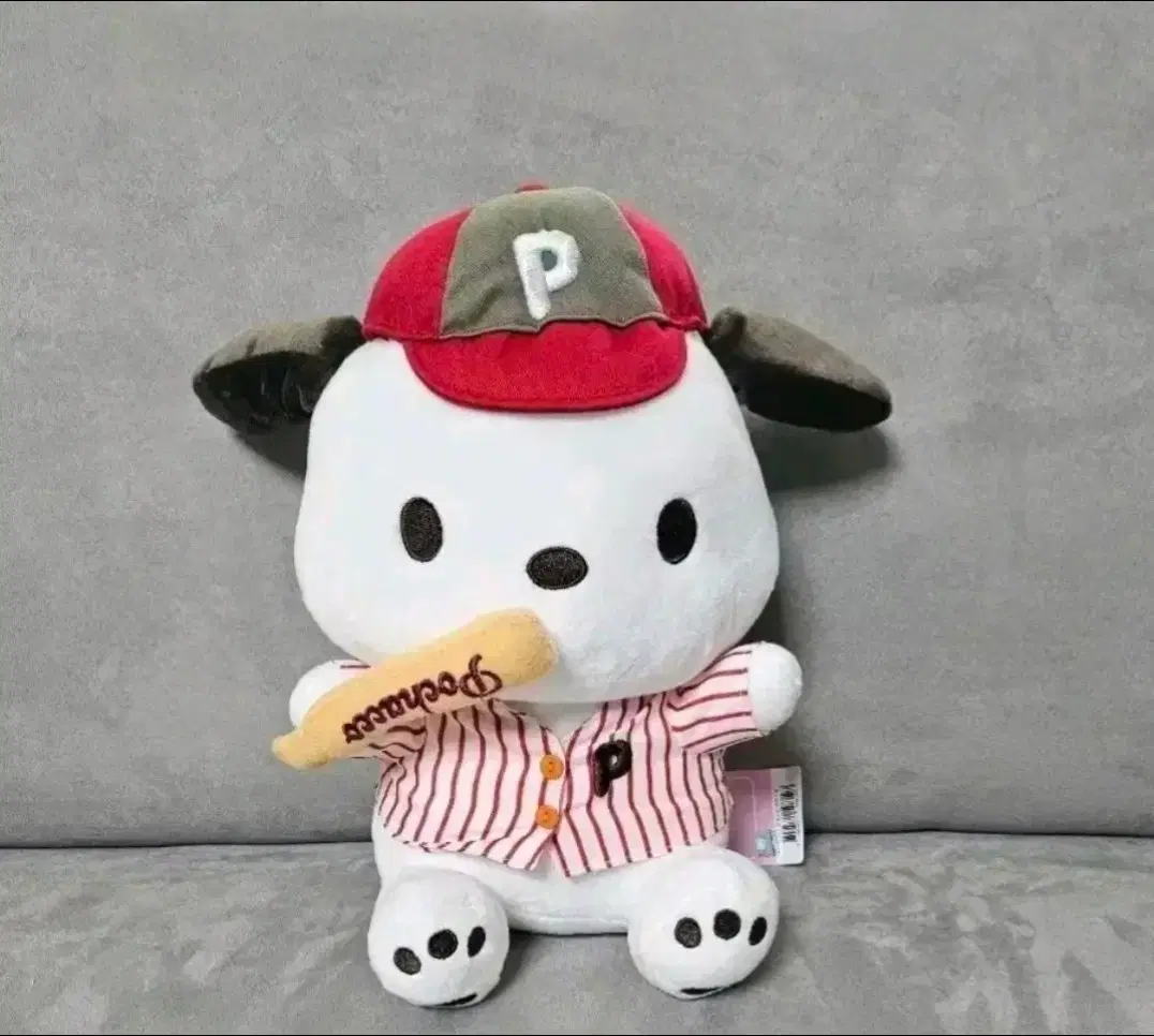 정품 산리오 포차코 야구 베이스볼 25cm 중형 인형