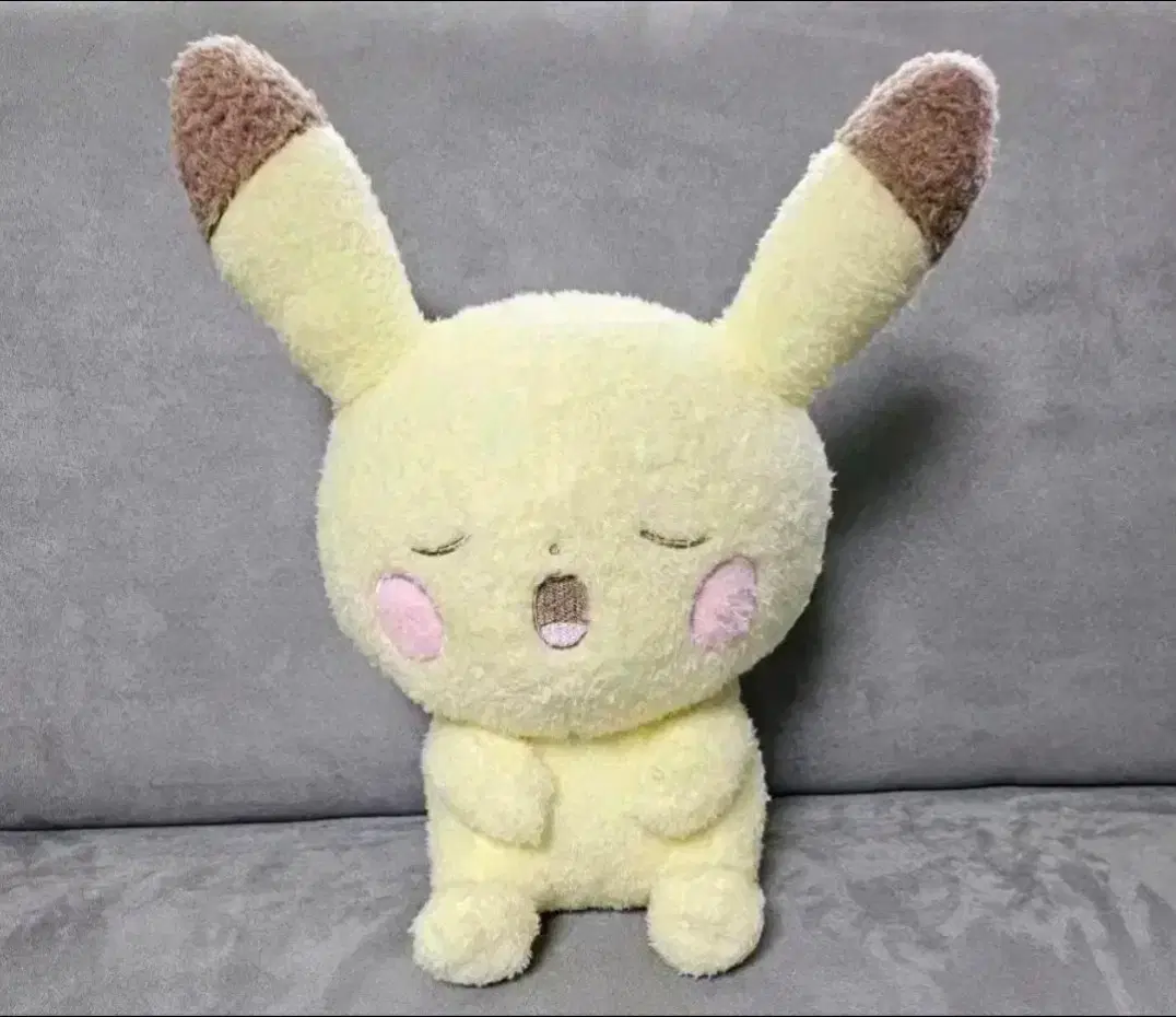 정품 포켓몬스터 포켓피스 잠자는 피카츄 25cm 중형 인형
