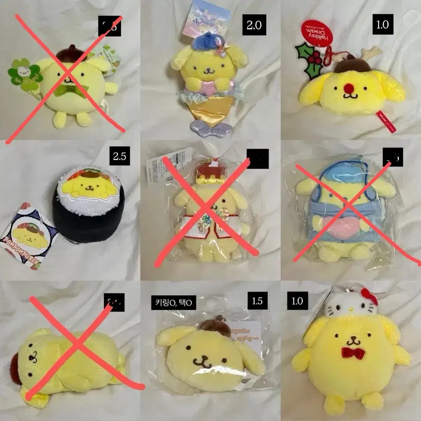 サンリオ ポムポムプリン ピューロランド夏サーフィンクローバーキティおにぎりムヌグルミ