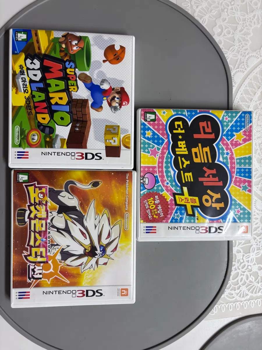 닌텐도 3DS 리듬세상 더 베스트 플러스 / 슈퍼 마리오 3D랜드 / 포켓몬스터 썬