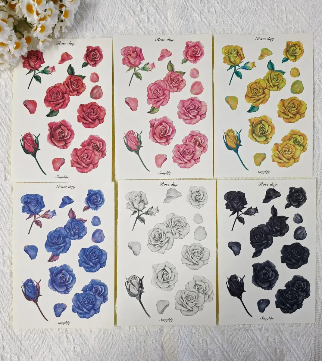 송블리 꽃인스 6종:)빈티지다꾸/감성다꾸/다꾸