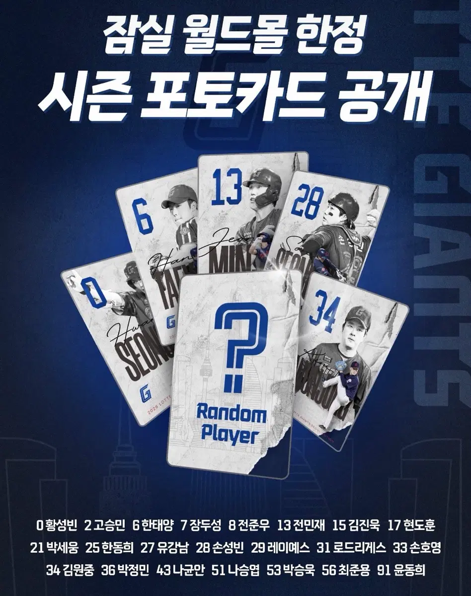롯데 자이언츠 잠실 포토카드