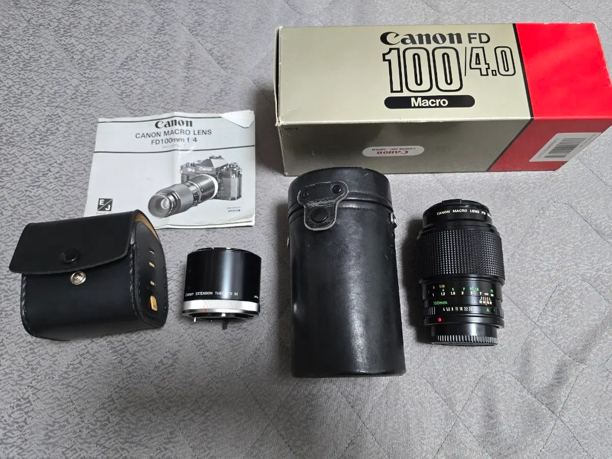 캐논 FD 100mm f4 매크로 렌즈 풀박스