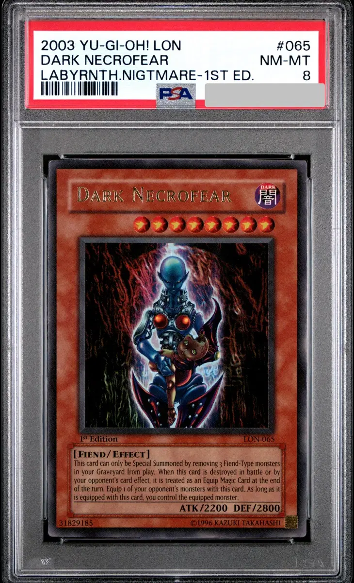 유희왕 다크 네크로피어 1st Ed LON-065 PSA8