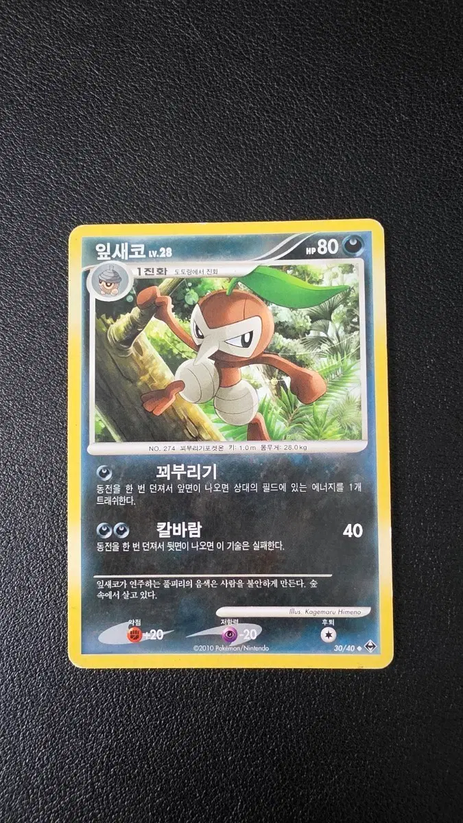 포켓몬 카드 잎새코 Lv.28 dp