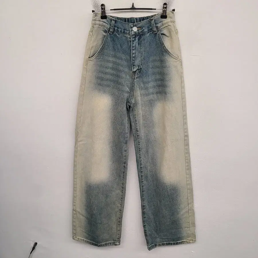 [여성55 size] PANBELLLEE 뒷밴딩 워싱 데님 팬츠 청바지
