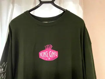 [하자품] King Gnu 공식 굿즈 소매 로고 긴팔 롱티 카키 XL