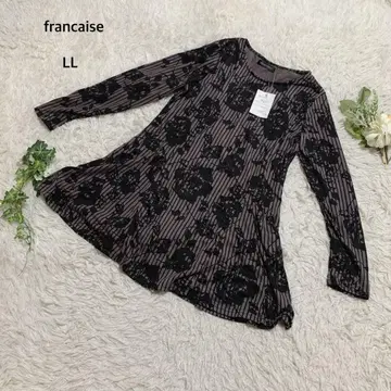 [ 새상품 택 포함 ] 벨루나 프랑세즈 튜닉 꽃무늬 스트라이프 패턴 LL