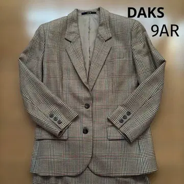 DAKS 체크 무늬 셋업 수트 쇼와 레트로 빈티지 수트