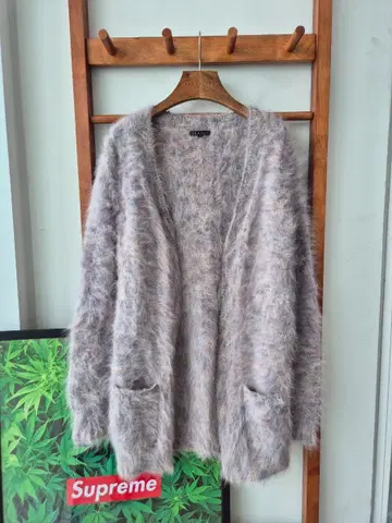 (JPN VTG) 띠어리 니트가디건 핑크 그레이