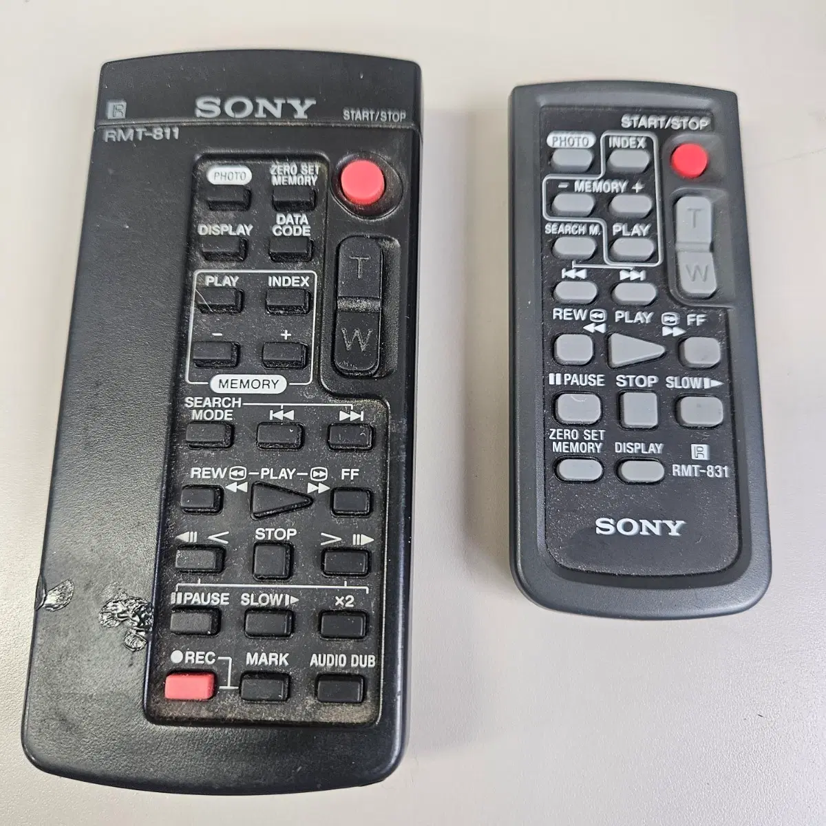 소니 SONY 캠코더 리모컨 2개 RMT-811 RMT-831