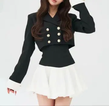 darich 디자인 바이컬러 테일러드 셋업 BLK FL 사이즈