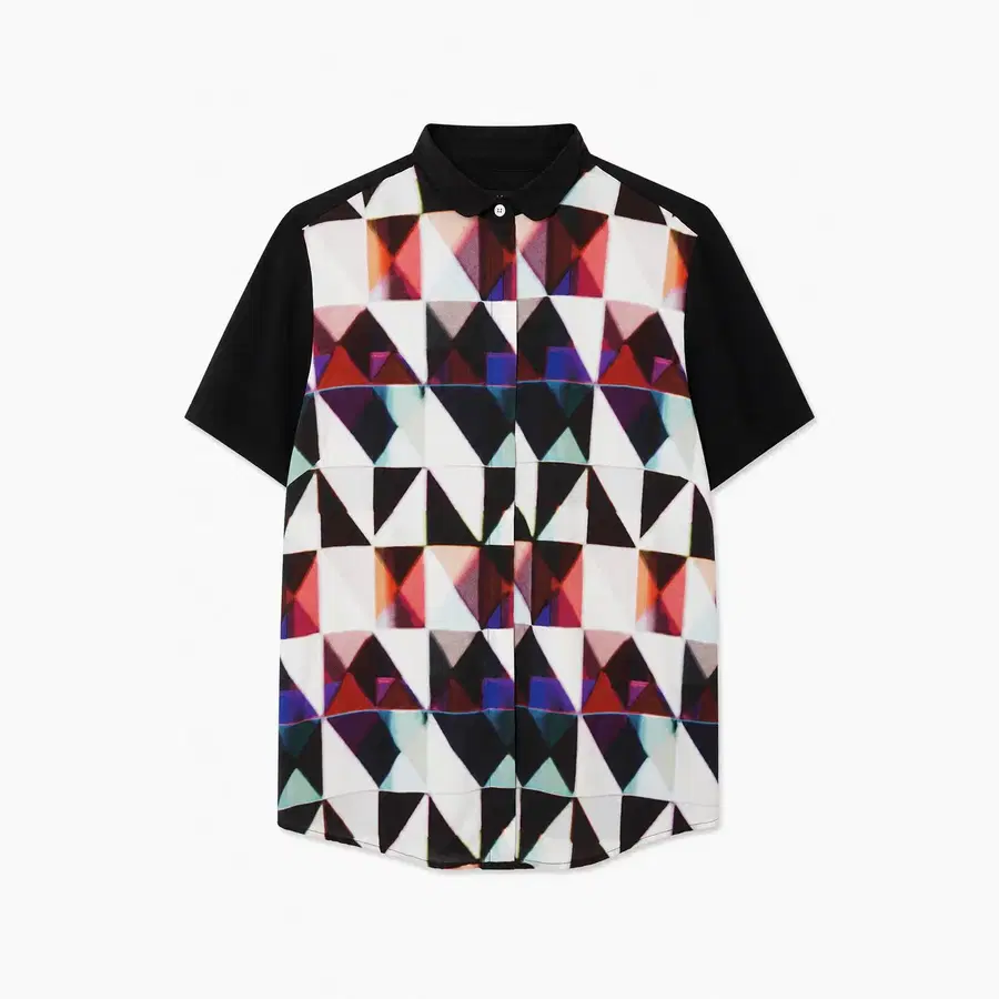 PAUL SMITH 폴스미스 폴리 혼방 패턴 반팔 셔츠 - Women (5877)