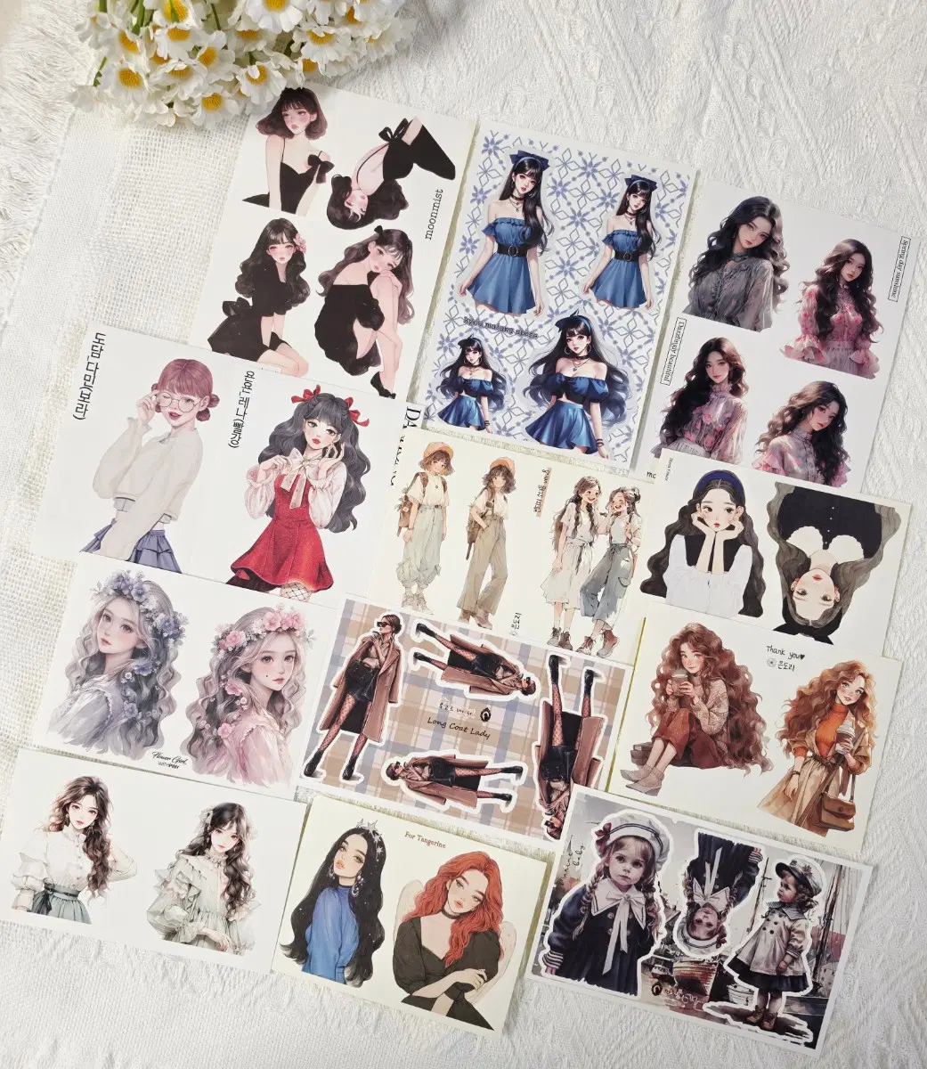 인물인스 13종:)빈티지다꾸/감성다꾸/다꾸