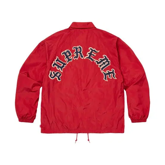 [NEW M] 슈프림 25FW 레드 올드잉글리쉬 아크 코치자켓