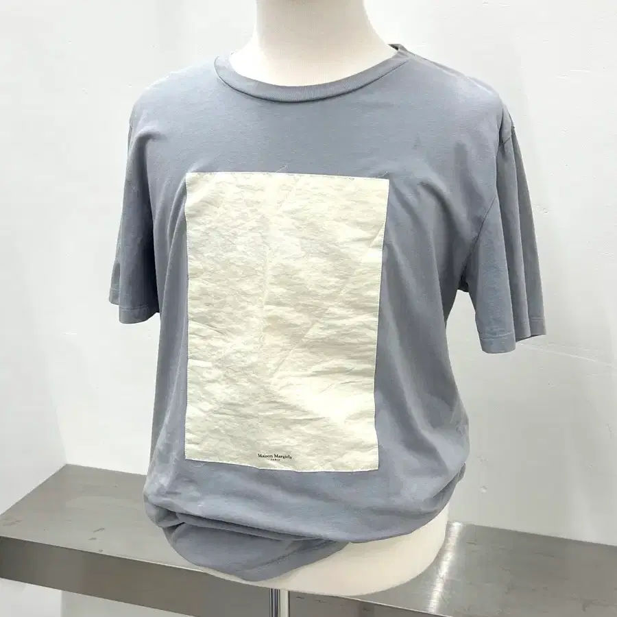 메종 마르지엘라 18SS 캔버스 로고 반팔 티셔츠