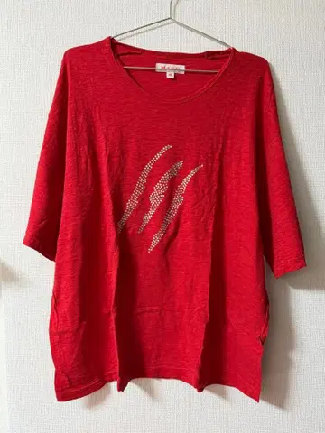 MASU PRINT JACK T-SHIRT RED 48 큐빅