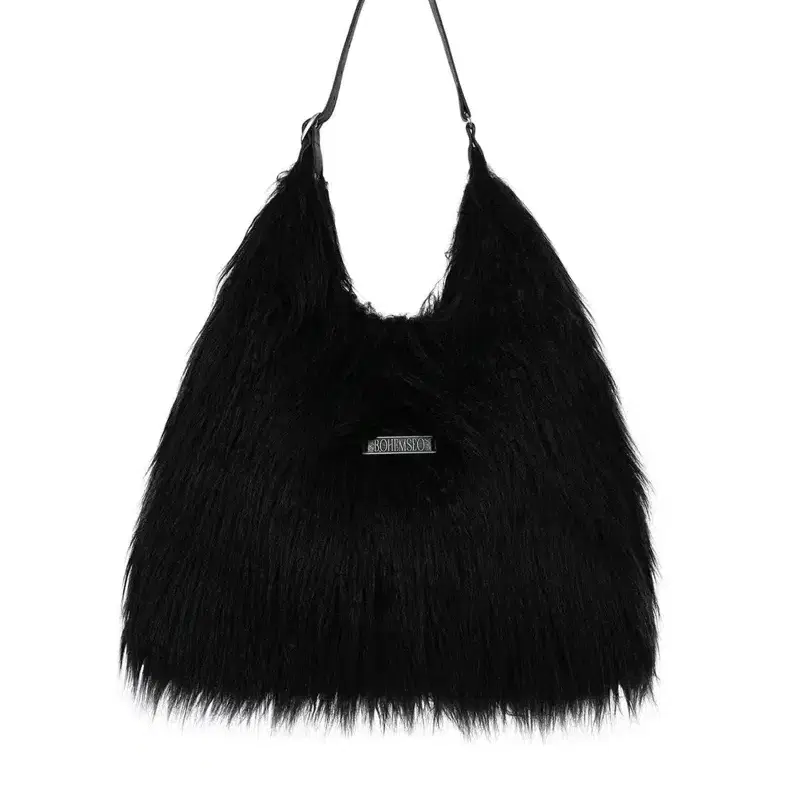 보헴서 보헤미안서울 롱헤어 스트랩 호보백 블랙 LONG HAIR STRAP HOBO BAG, BLACK