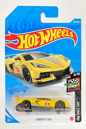 MATTEL HOTWHEELS HW RACE DAY 6/10 HCM33 CORVETTE C8 R 옐로우/#4 43/250
