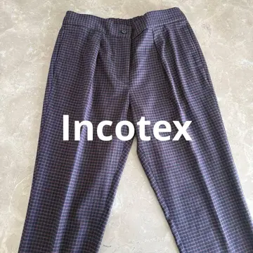 스테디셀러 Incotex 고급 슬랙스 체크 무늬 40 울 코튼