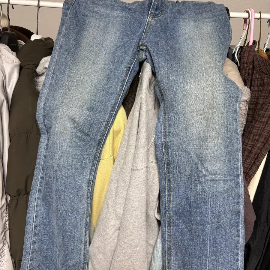 청바지 청색 데님 빈티지 바지