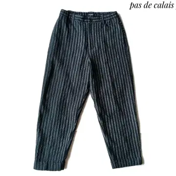 [ 파드칼레 ] 23AW C/W 딤플 리파인 스트라이프 팬츠 정가 3.2만