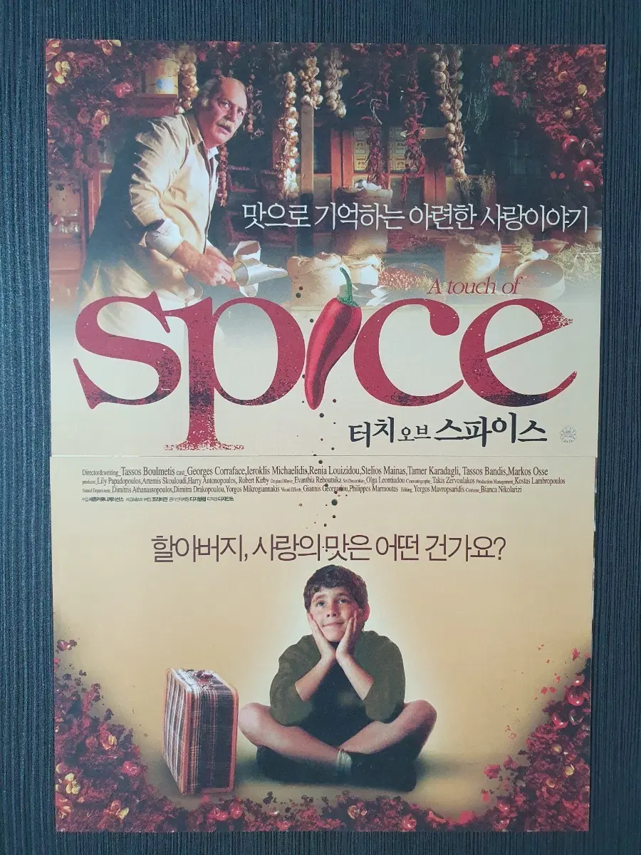 영화 터치 오브 스파이스 전단지 팜플렛 반2단접이 B5