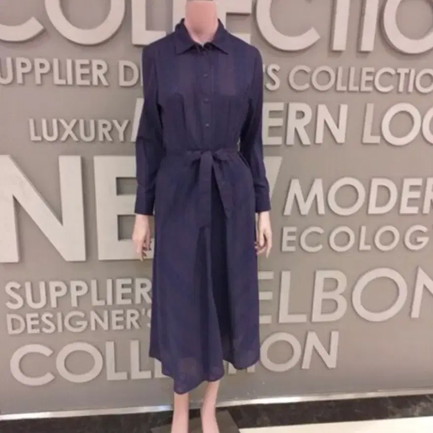 (새상품) BCBG 비씨비지 벨트 셔츠 롱 원피스  55