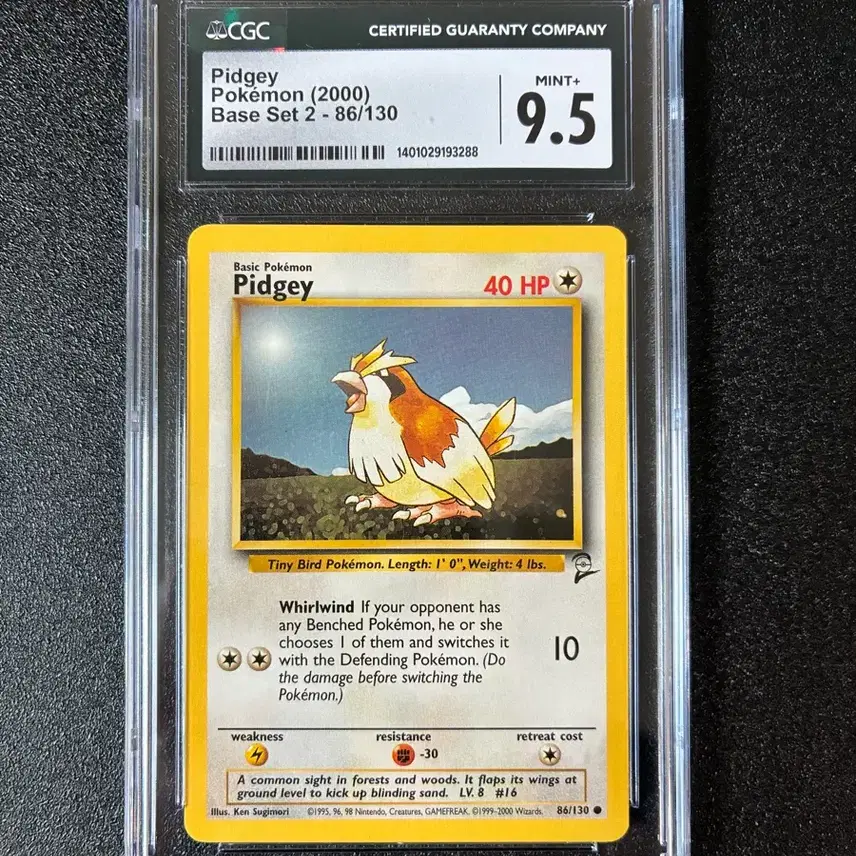 포켓몬 CGC 9.5등급 영판 2000 base set 2 구구 포켓몬카드
