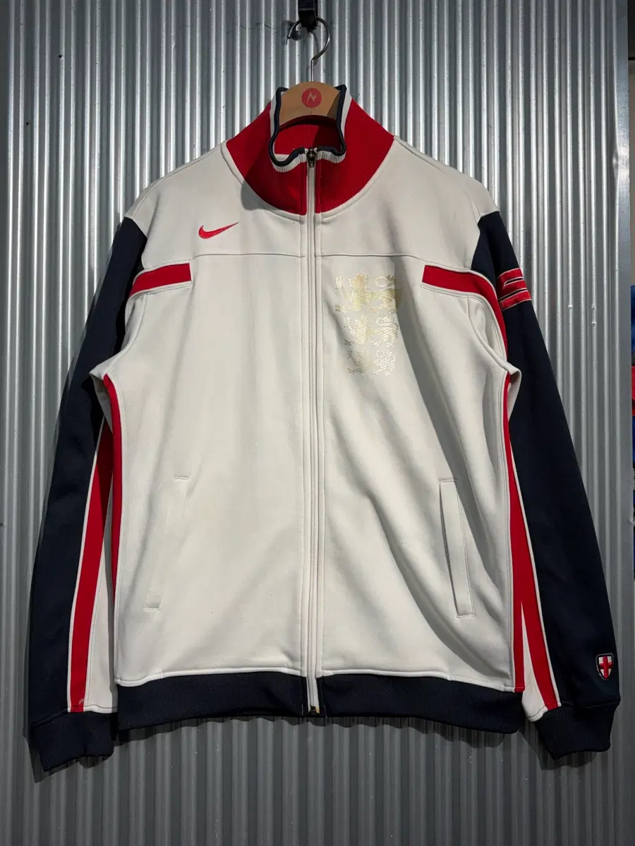 [M/100] 나이키 NIKE 잉글랜드 국가대표 트랙자켓 집업 저지 화이트 6.5