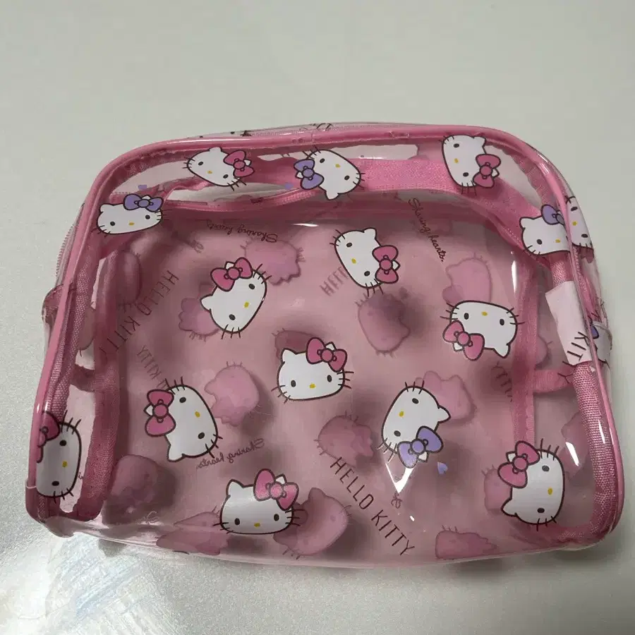 헬로키티 투명 파우치 핑크