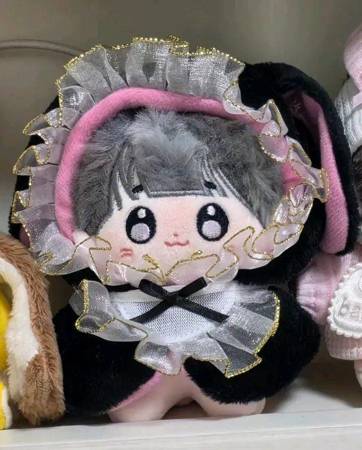 10cm 무속성 솜인형 포리 깜장냥 (망토 포함)