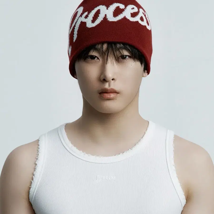 프로세스 Applique Beanie - Burgundy 버건디 모자 비니