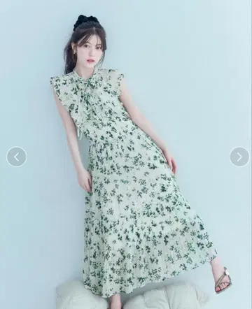 Sustainable 프릴 원피스 SNIDEL GRN 0 사이즈