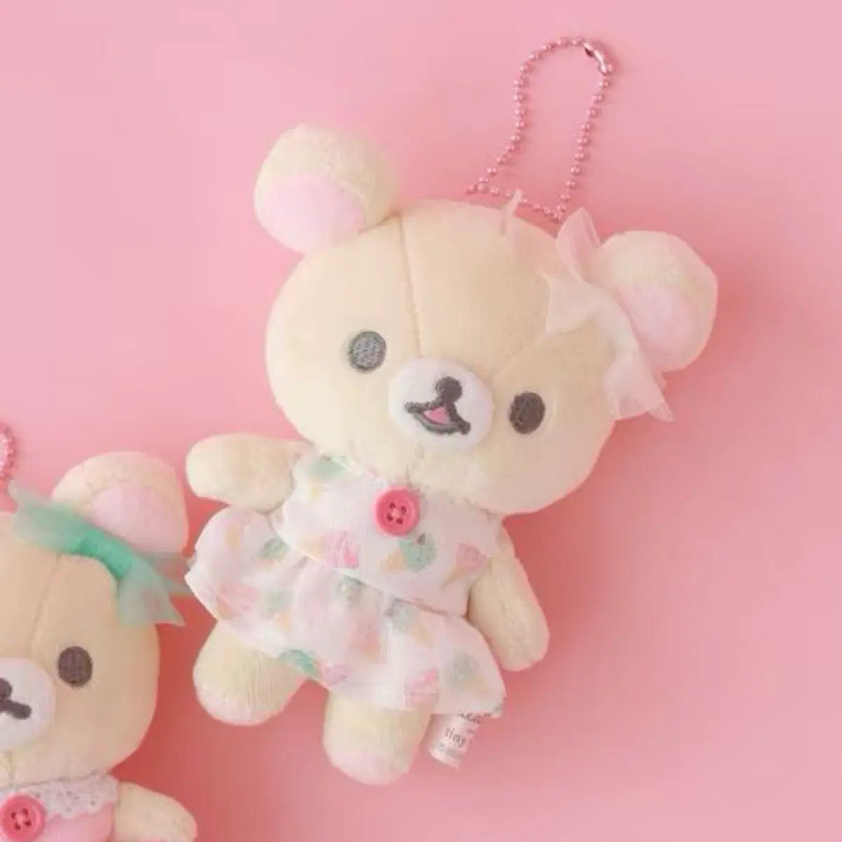 코리락쿠마 tiny tiny 콜라보 인형 참 마스코트 화이트