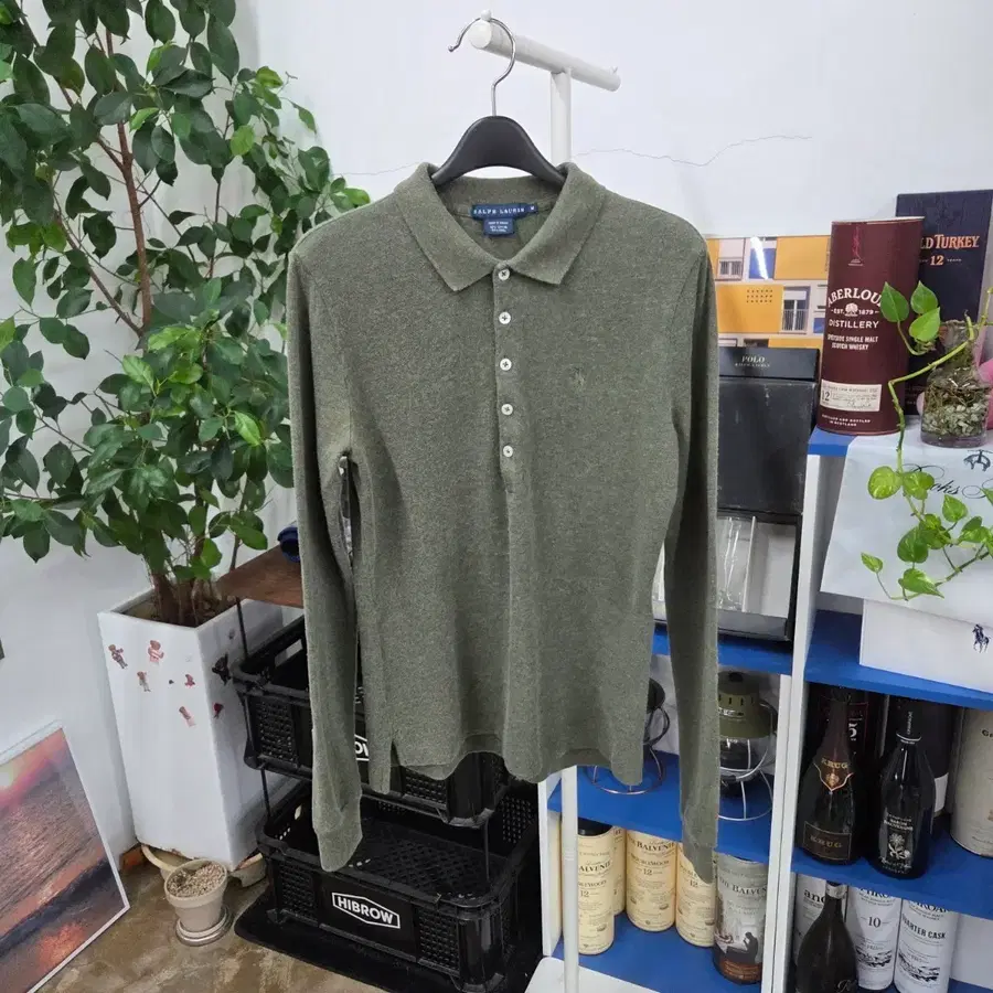 폴로랄프로렌 우먼 코튼/울 칼라 롱슬리브 M