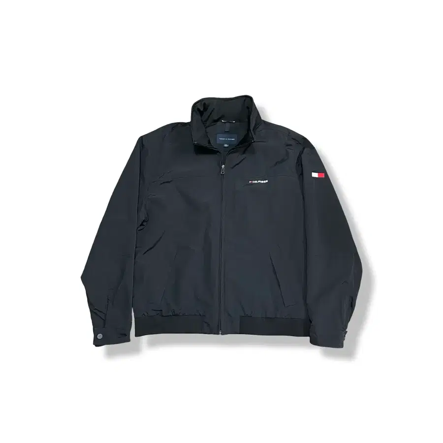 [2XL] 타미힐피거 로고 패치 블랙 점퍼 바람막이