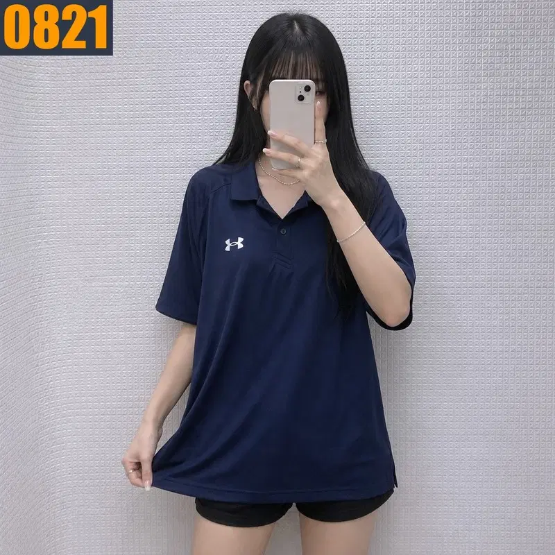 90 언더아머 네이비 기능성 반팔 티셔츠