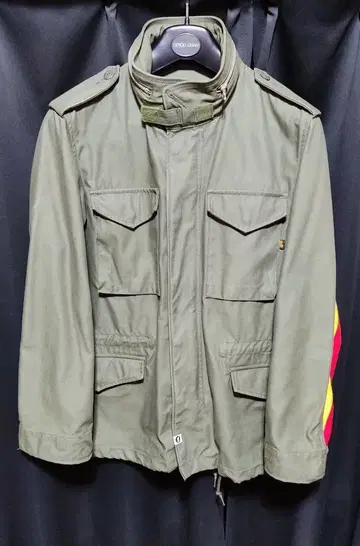 GOODEOUGH x ALPHA M-65 카키 독일 L 캔뱃지 택 포함