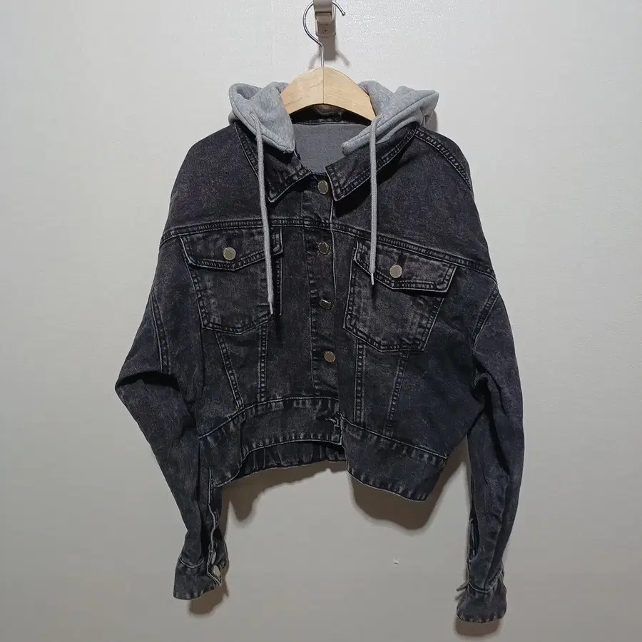 여성 크롭 후드 데님 자켓 F (26A2134)