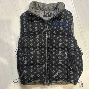 SUPPLIER 모노그램 패턴 충전솜 베스트 L