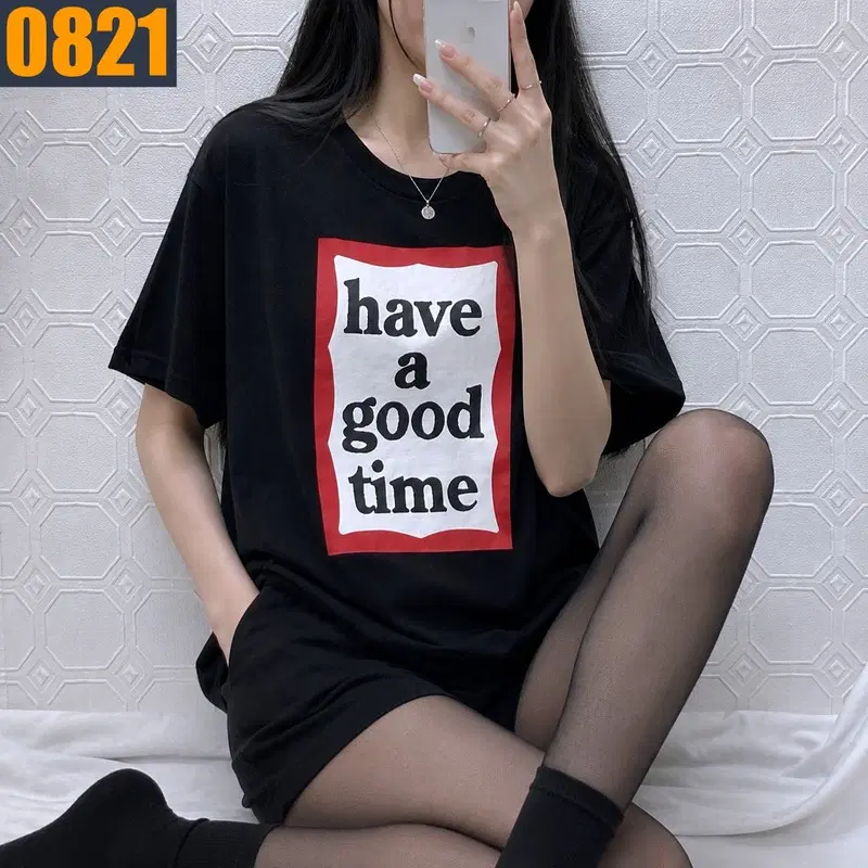 100 해브어굿타임 반팔 티셔츠
