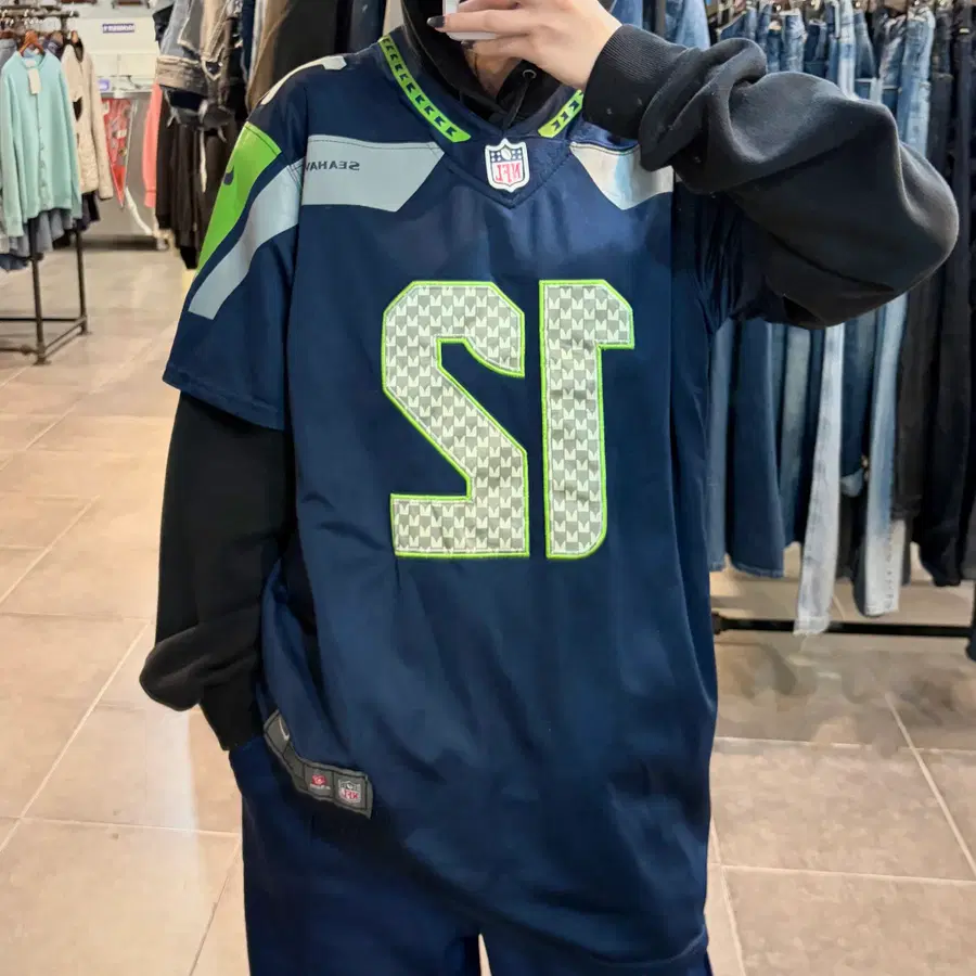 [NO.9] NIKE NFL 시애틀 시호크스 MOON No.12 풋볼 져지 네이비