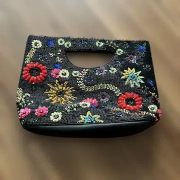 ANANAYA 꽃무늬 비즈 핸드백