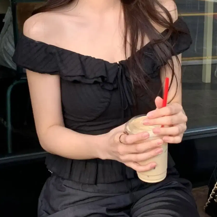 온트 웬디 블라우스 (s) black