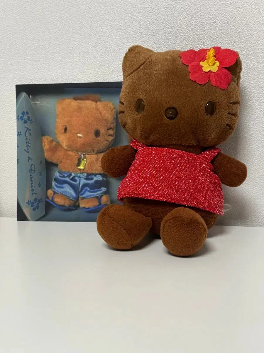 고전 태닝키티 인형 하와이키티 산리오 헬로키티 초코키티