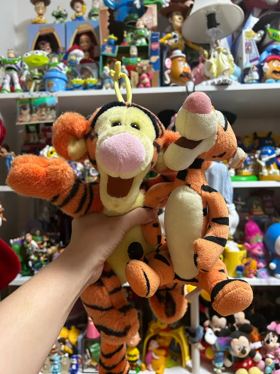 빈티지 곰돌이푸 티거 인형 세트