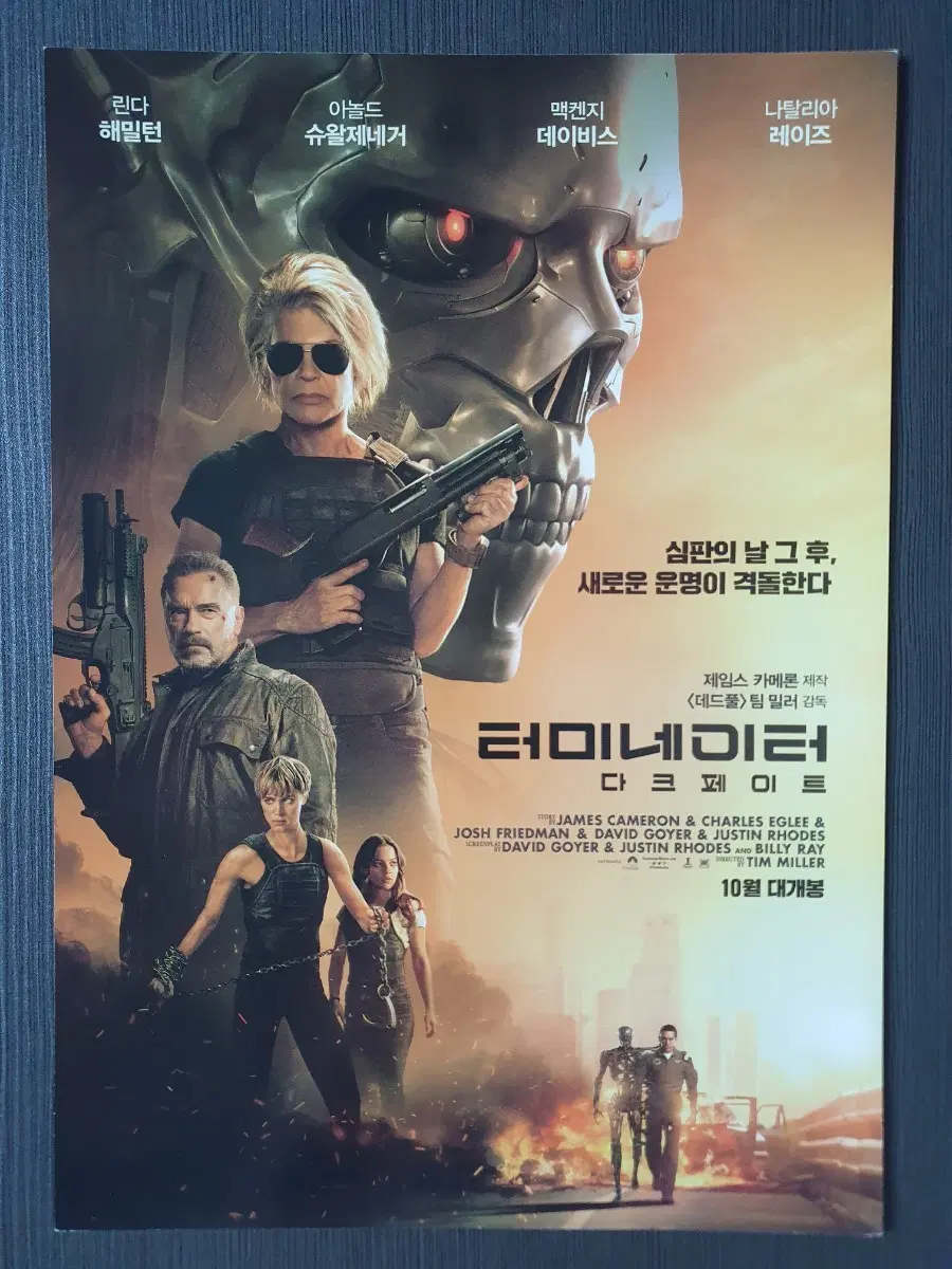 터미네이터 다크페이트 영화 전단지 팜플렛 A4
