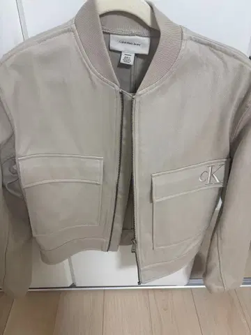 미사용 Calvin Klein Jeans 봄버 자켓 베이지 XS